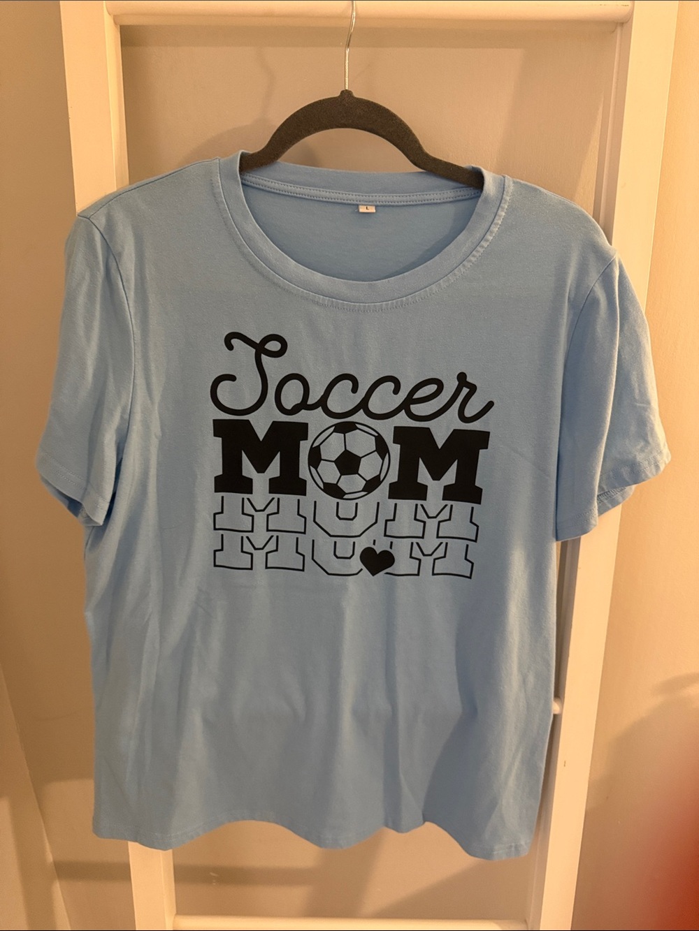 Soccer Mom Graphic T-Shirt - Light Blue